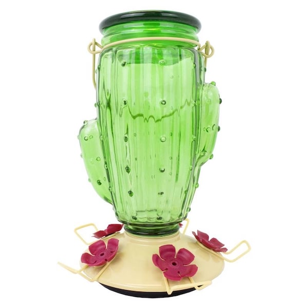 Victor Perky-Pet Hummingbird 32 oz Glass/Metal Cactus Top-Fill Bird Feeder 5 ports 9111-2 - main
